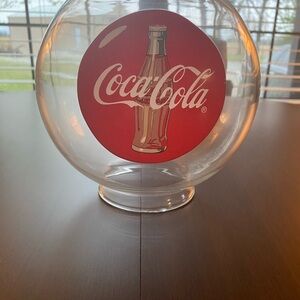 Coca-Cola Clear Glass Sphere with Red Emblem